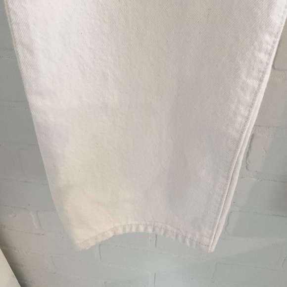 Levi’s 501 White Straight Relaxed fit Button fly Distressed Men or unisex 32x32 - Picture 14 of 16